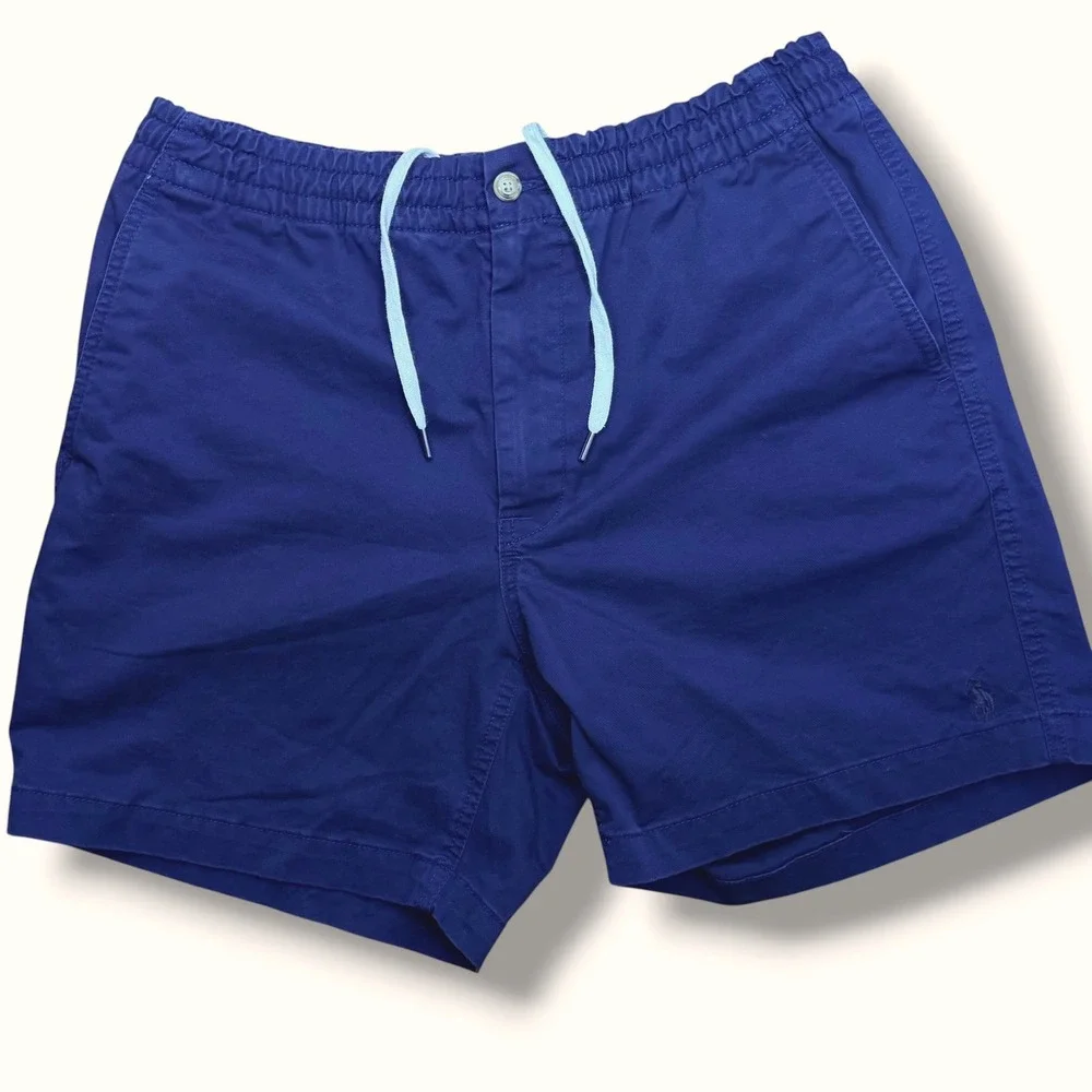 Polo Ralph Lauren Shorts Men M Navy Blue Stretch Pull On Preppy Pony 5